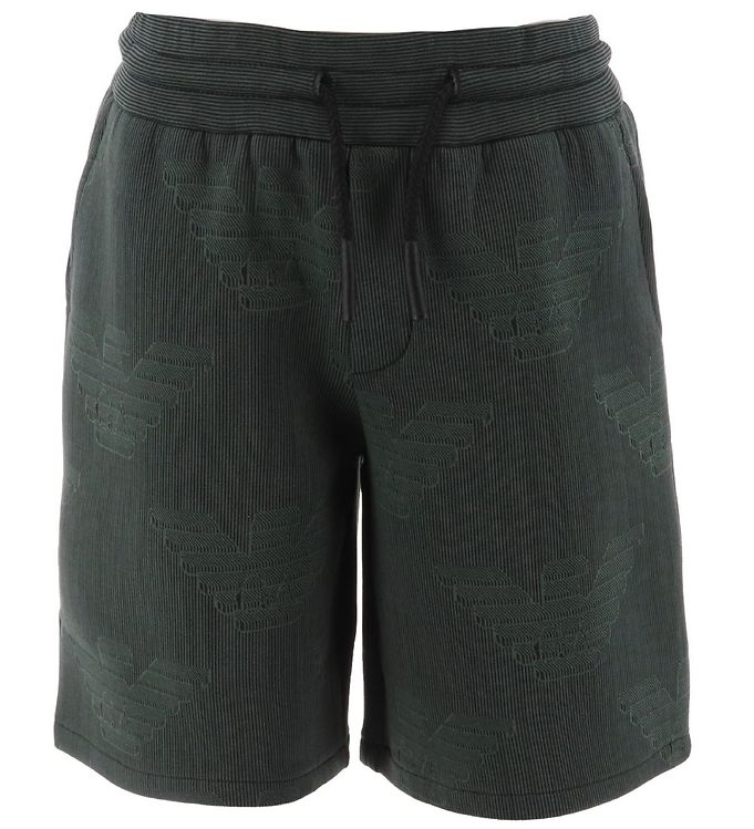 10: Emporio Armani Shorts - Grønstribet m. Logoer