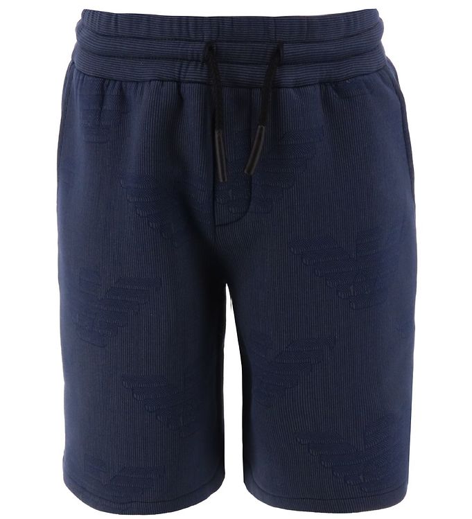 Emporio Armani Shorts Navystribet M. Logoer
