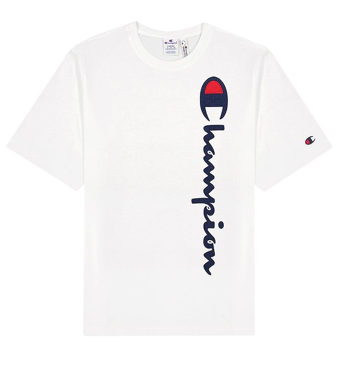 Champion Fashion T-shirt - Hvid m. Logo Altid fri fragt i DK