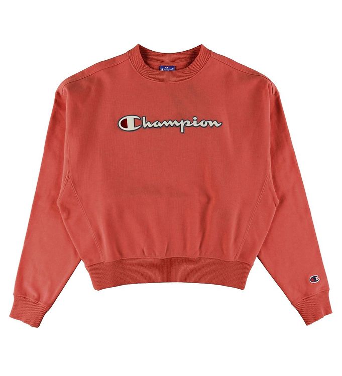 Champion Fashion Sweatshirt Rød m. Logo » Fri fragt DK