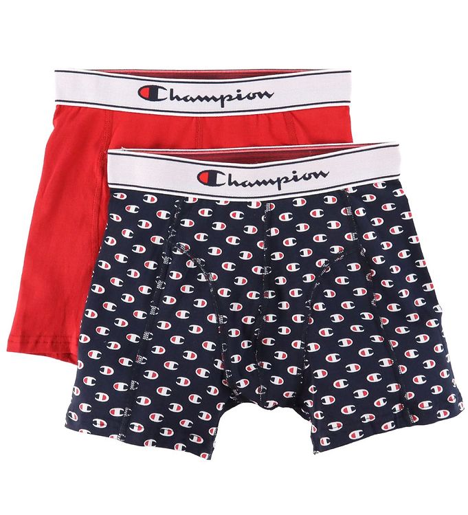 Champion Boxershorts 2-pak Rød Og Navy Til Mænd 176-188