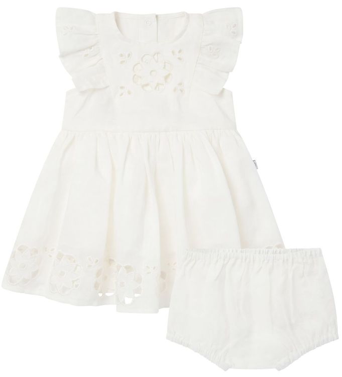 6: Stella McCartney Kids Kjole - Hvid m. Blonder