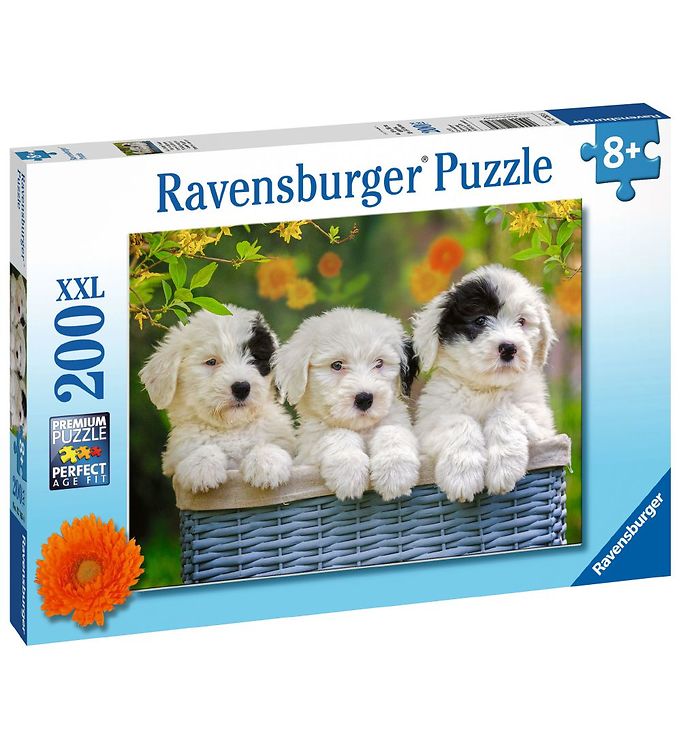 Ravensburger Puslespil - 200 Brikker - Cuddely Puppies