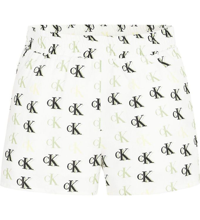 Calvin Klein Shorts - Monogram - Hvid/Grøn