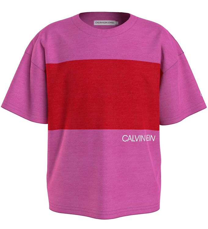 navigation Eksperiment Manchuriet Calvin Klein T-Shirt - Europe - Lucky Pink » Fri fragt i Danmark