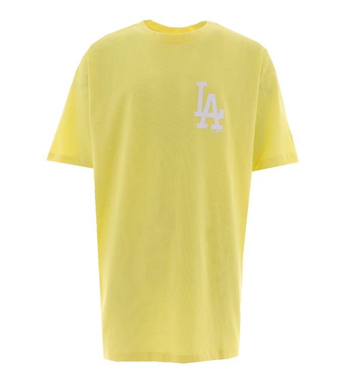 Image of New Era T-Shirt - Pastel Yellow - Los Angeles Dodgers - M - Medium - New Era T-Shirt (260185-3077524)