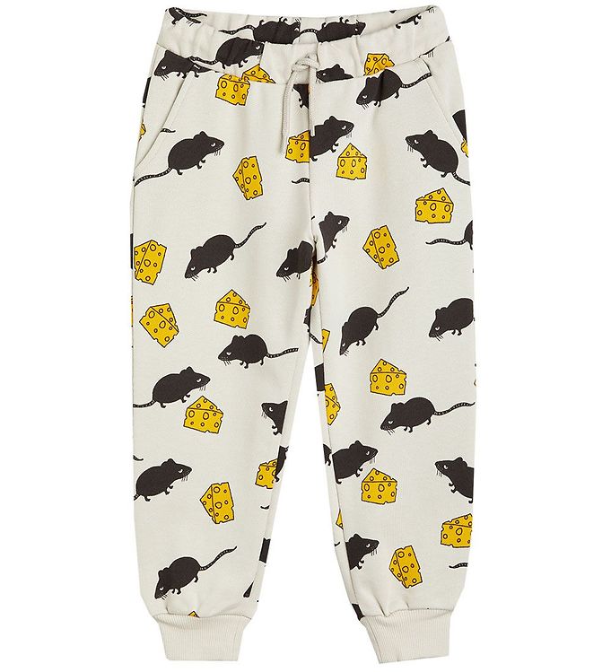 4: Mini Rodini Sweatpants - Mouse - Light Grey