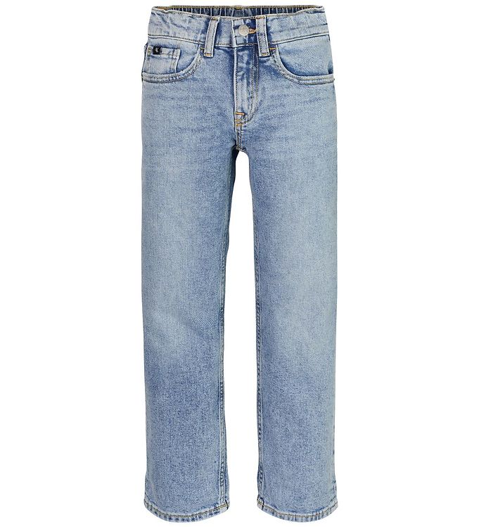 Image of Calvin Klein Jeans - Straight Denim - Light Blue - 8 år (128) - Calvin Klein Bukser - Jeans (263356-3413488)