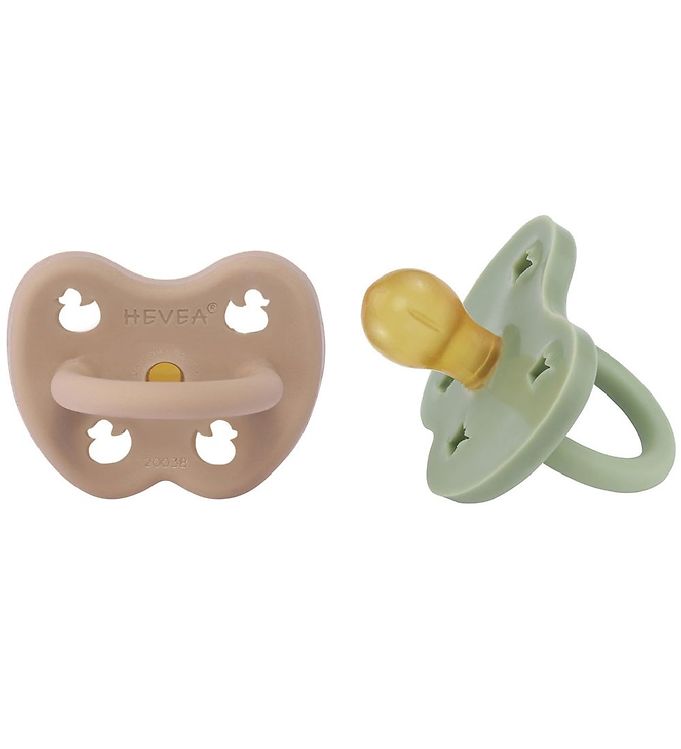 Hevea Sut 2-Pak Rund Classic Tan Beige & Moss Green