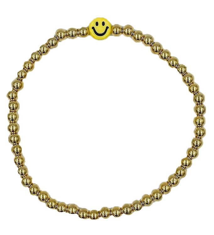 By Stær Armbånd - Smiley - Gul