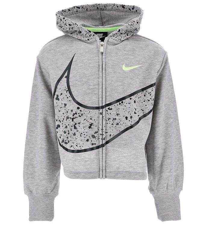 Image of Nike Cardigan - Splatter - Grey Heather - 6 år (116) - Nike Cardigan (264481-3428303)