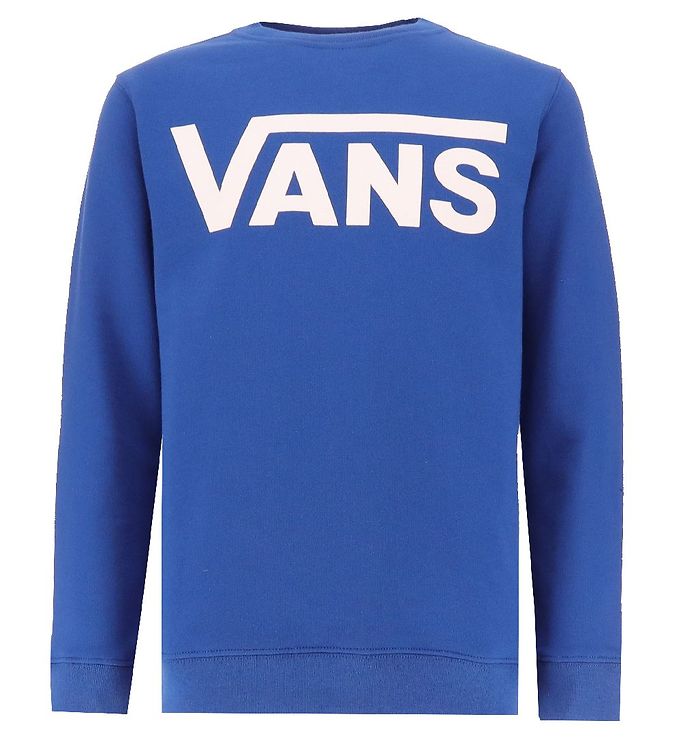 Vans Sweatshirt - Classic - True Blue/Hvid - 10-12 år (140-152) - Vans Sweatshirt