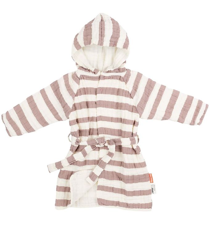 Image of Done By Deer Badekåbe - Stripes - Powder (265610-3452333)