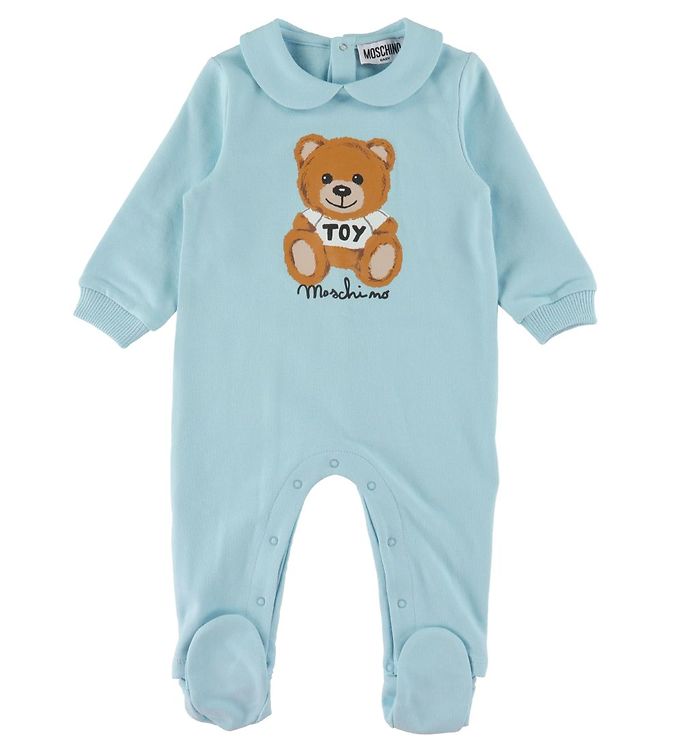 Moschino Gaveæske - Heldragt - Baby Sky Blue m. Print