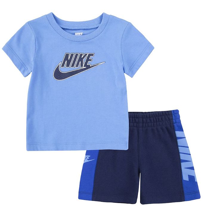 Nike Shortssæt - T-shirt/Shorts - Amplify - Midnight Navy