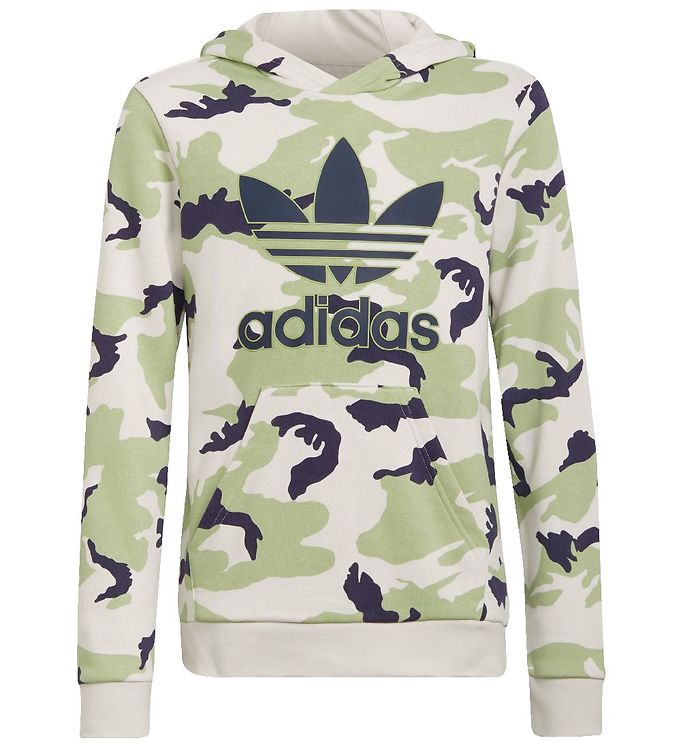 adidas Hættetrøje - Camo - Orbit Grey/Magic Lime/Shado