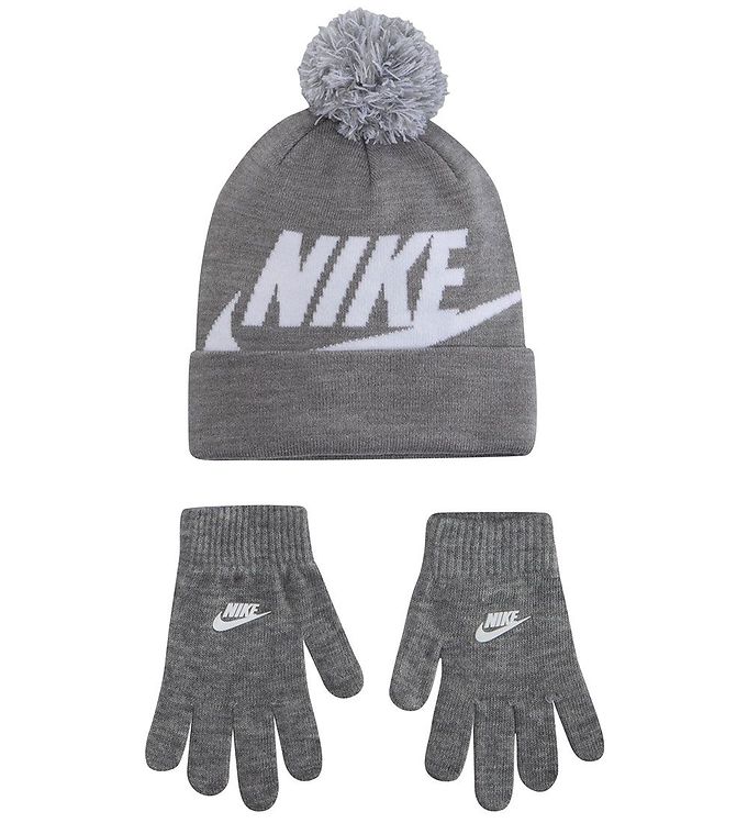 #3 - Nike Hue/Handsker - Strik - Swoosh - Grey Heather