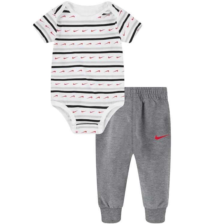 7: Nike Sweatpants/Body k/æ - Swoosh Stripe - Carbon Heather