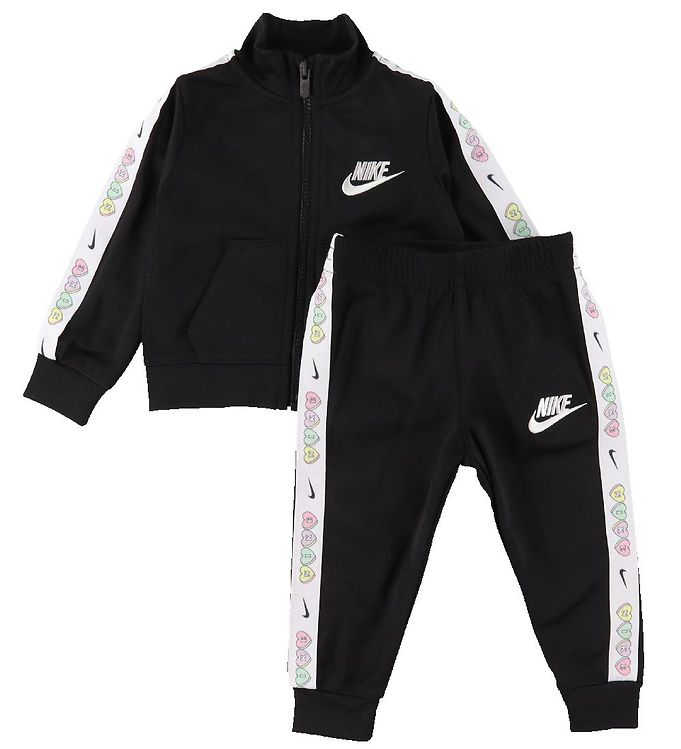 Nike Træningssæt - Cardigan/Bukser - Taping - Sort