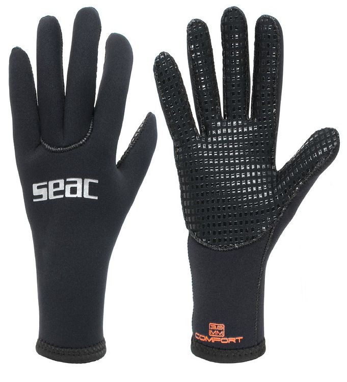 #2 - Seac Handsker - Comfort Gloves 3 mm - Sort