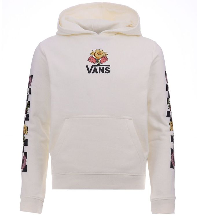 Vans Hættetrøje - Poppin Poppies - Marshmallow