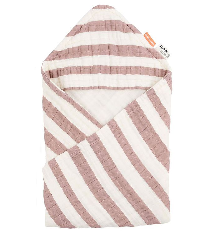 Done By Deer Babyhåndklæde – 70×70 cm – Stripes Powder
