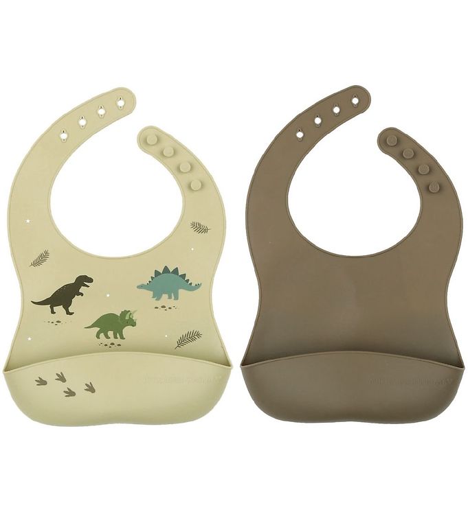 Image of A Little Lovely Company Hagesmæk - 2-pak - Silikone - Dinosaurs - OneSize - A Little Lovely Company Hagesmæk (266815-3470330)