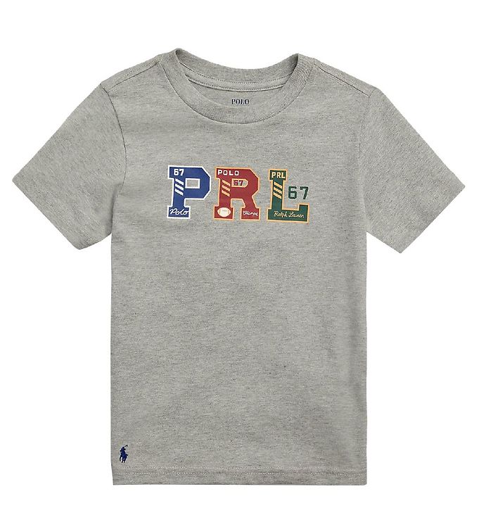 Polo Ralph Lauren T-Shirt - Active - Gråmeleret m. Print
