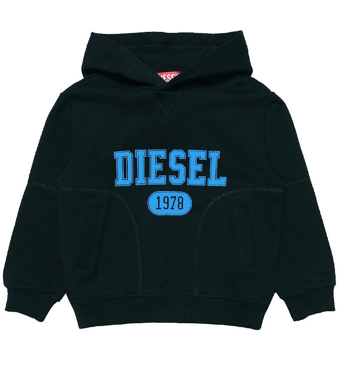 Image of Diesel Hættetrøje - SMuster - Black - 16 år (176) - Diesel Hættetrøje (266920-3472040)