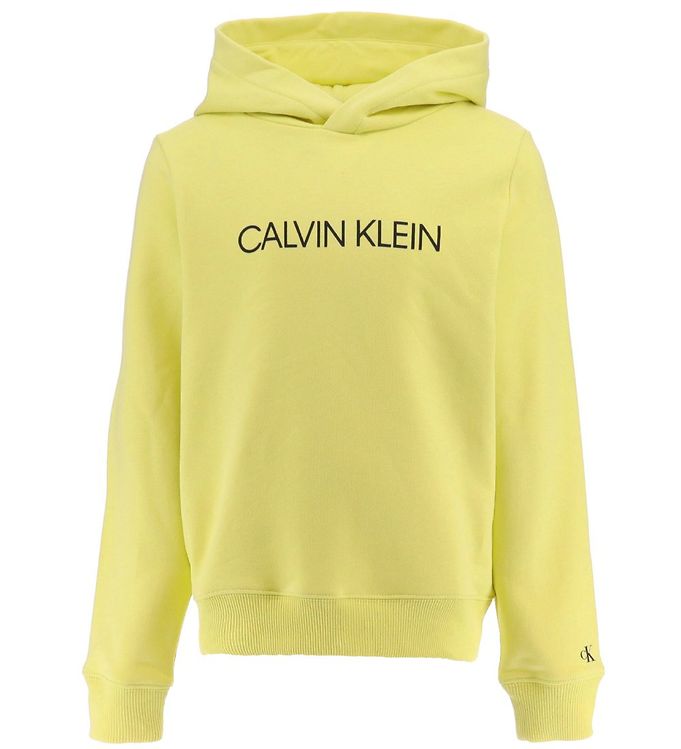 Calvin Klein Hættetrøje - Institutional Logo - Sulfur Haze