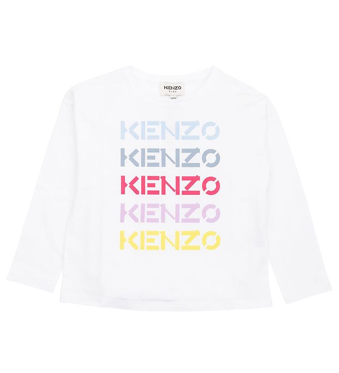 8: Kenzo Bluse - Hvid m. Tekst