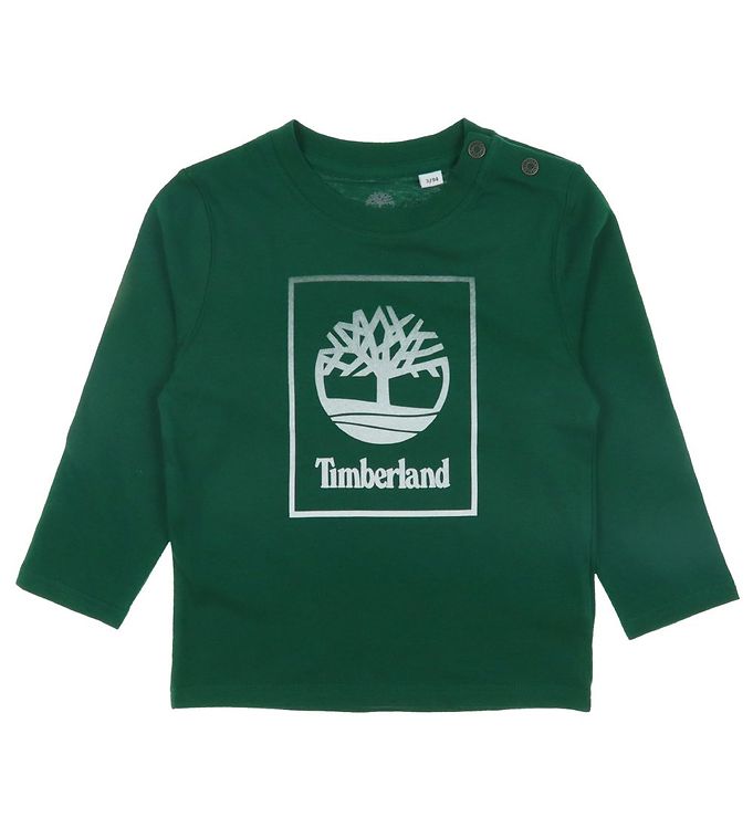 Image of Timberland Bluse - Dark Green m. Hvid - 3 år (98) - Timberland Bluse (268755-3505895)