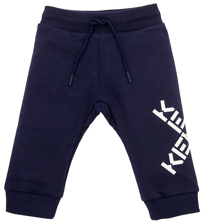 Image of Kenzo Sweatpants - Electric Blue m. Hvid - 1½ år (86) - Kenzo Bukser - Bomuld (268765-3505975)