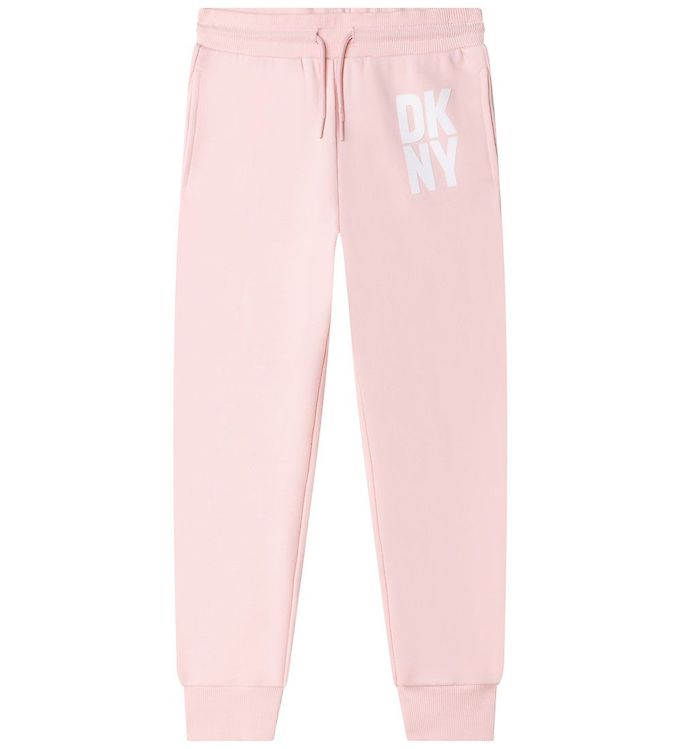 Image of DKNY Sweatpants - Pale Pink m. Hvid - 12 år (152) - DKNY Bukser - Bomuld (268818-3506633)