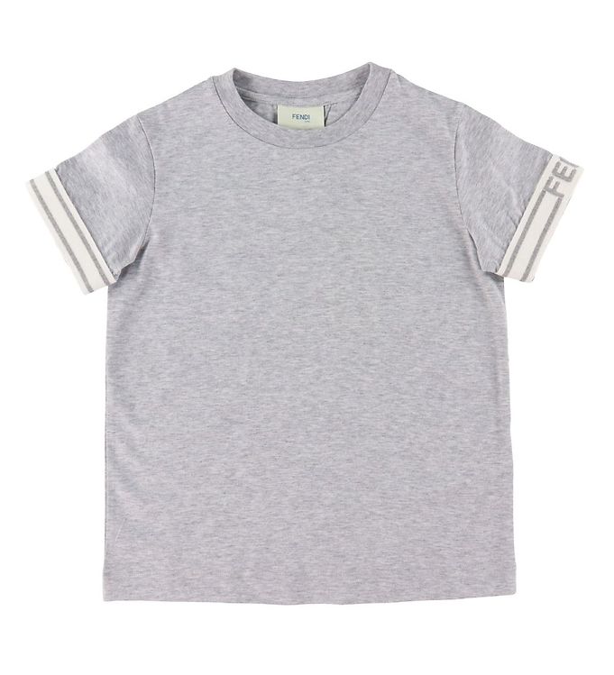 Fendi T-shirt - Gråmeleret m. Hvid