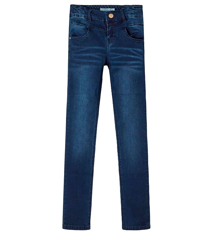 Dark It NkfPolly Name - - Blue Denim Noos - Jeans