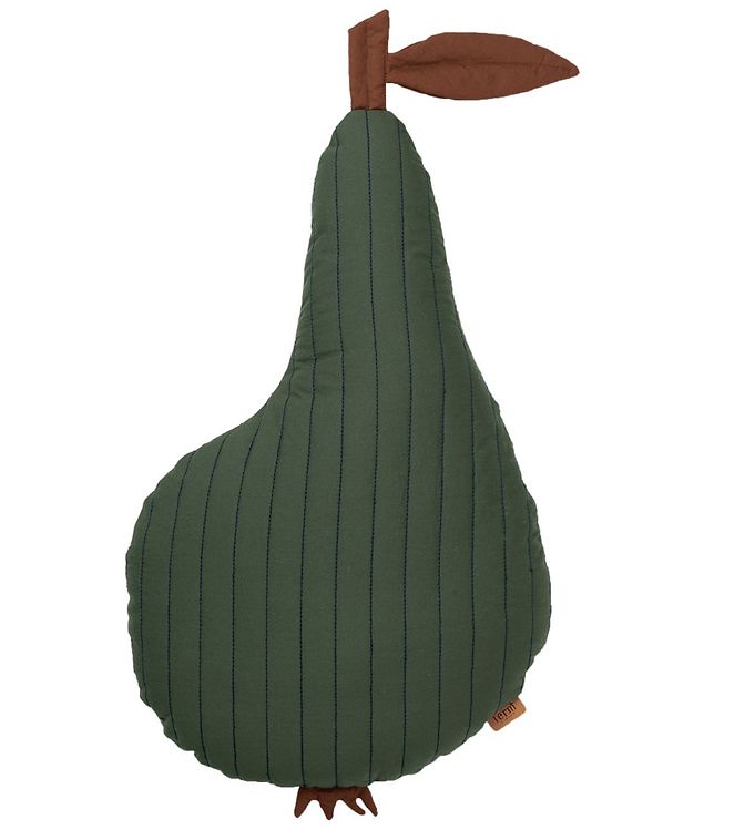 4: Ferm Living Pear Quilted Cushion Dark Green