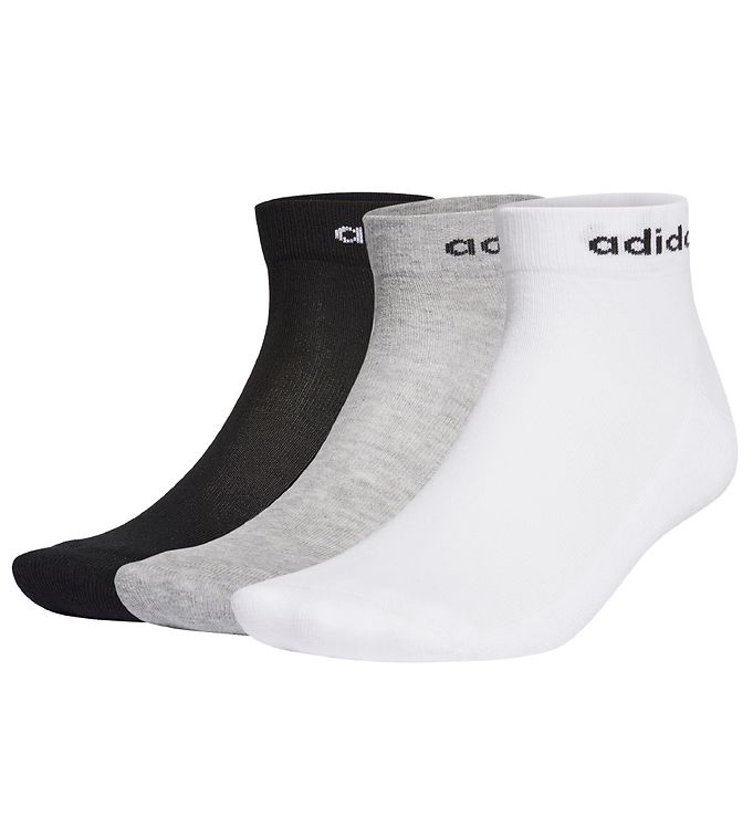 adidas Performance Ankelstrømper - 3-pak - Sort/Grå/Hvid