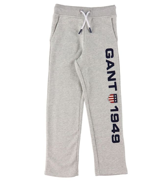 Image of GANT Sweatpants - Retro Shield - Grey Melange (230689-1138575)