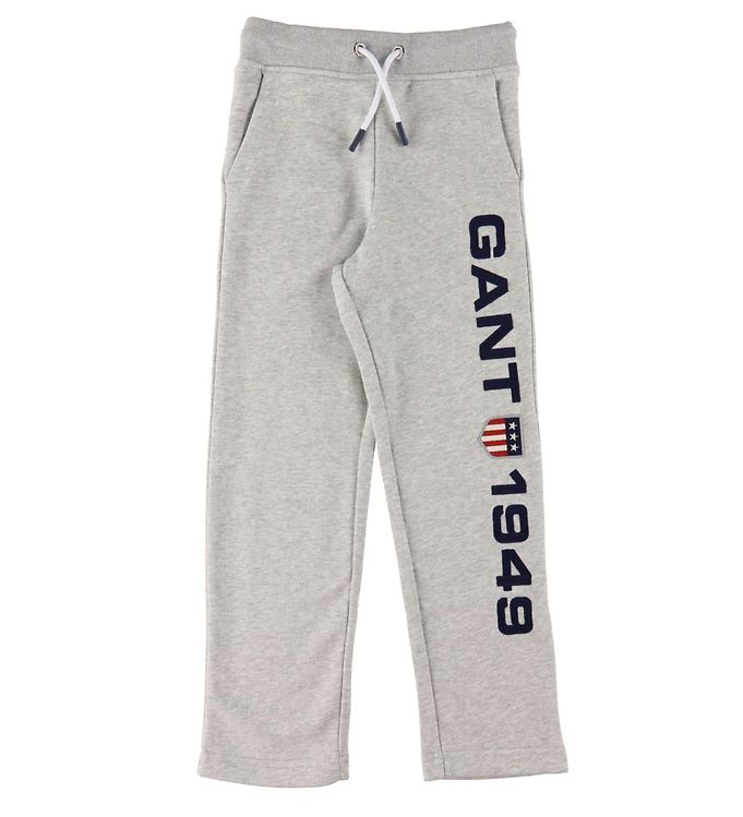 6: GANT Sweatpants - Retro Shield - Grey Melange