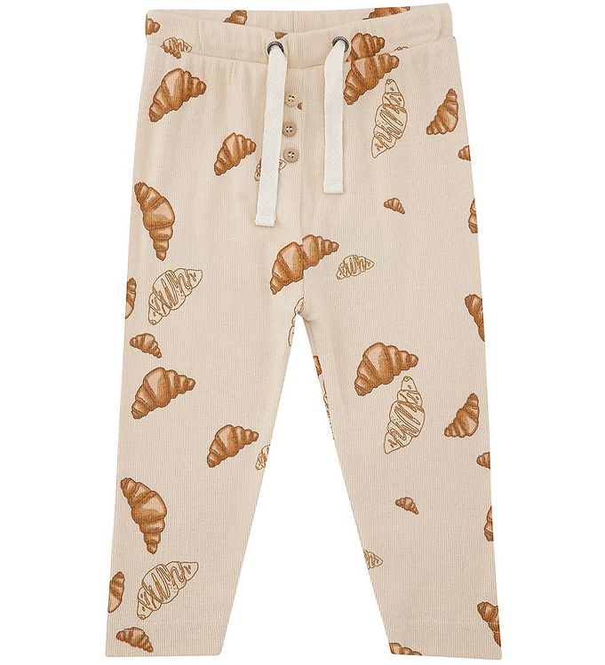 Image of VACVAC Bukser - Nixe - Rib - Big Croissant love - 1-1½ år (80-86) - VACVAC Bukser - Bomuld (230548-1137865)