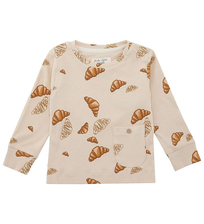 Image of VACVAC Bluse - Ello - Rib - Big Croissant love (230551-1137878)