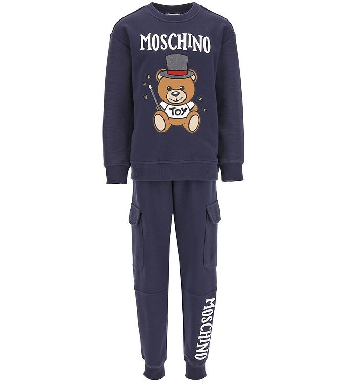 17: Moschino Sweatsæt - Blue Navy m. Logo