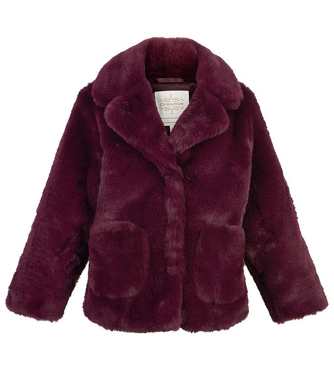 Creamie Jakke - Faux Fur - Fig » Gratis i DK