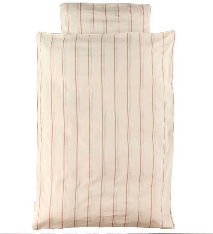 13: Filibabba - GOTS Økologisk sengetøj 140 x 200 cm - Balance stripes Rose