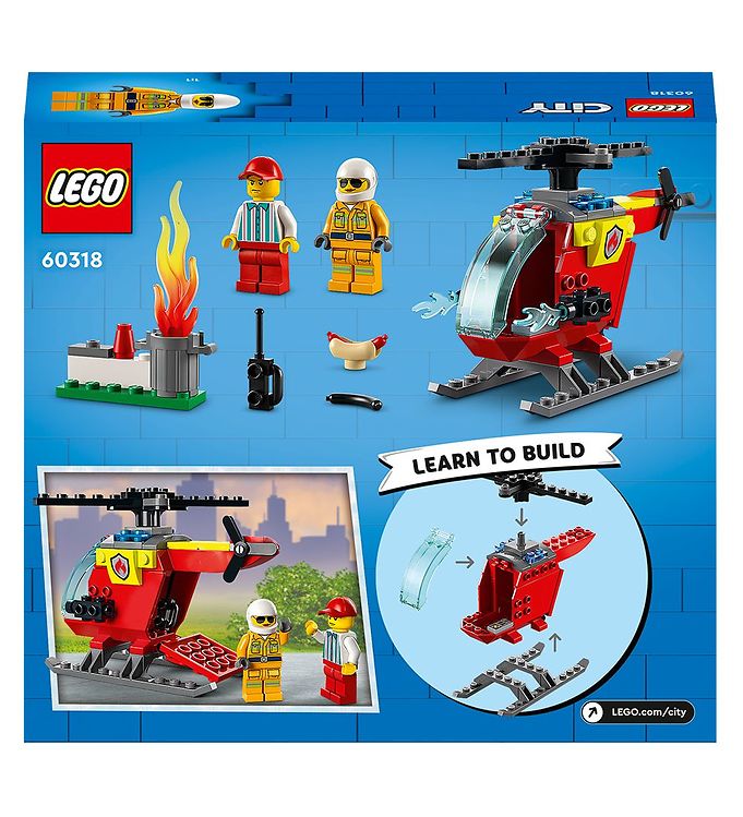 Dødelig afstemning Multiplikation LEGO City - Brandslukningshelikopter 60318 - 53 Dele
