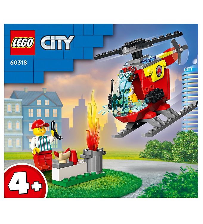 Image of LEGO City - Brandslukningshelikopter 60318 - 53 Dele - OneSize - LEGO Klodser (248169-2706419)