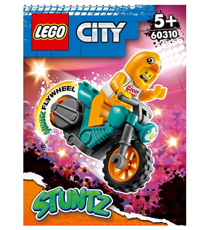 Image of LEGO City Stuntz - Kylling-stuntmotorcykel 60310 - 10 Dele - OneSize - LEGO Klodser (248176-2706520)