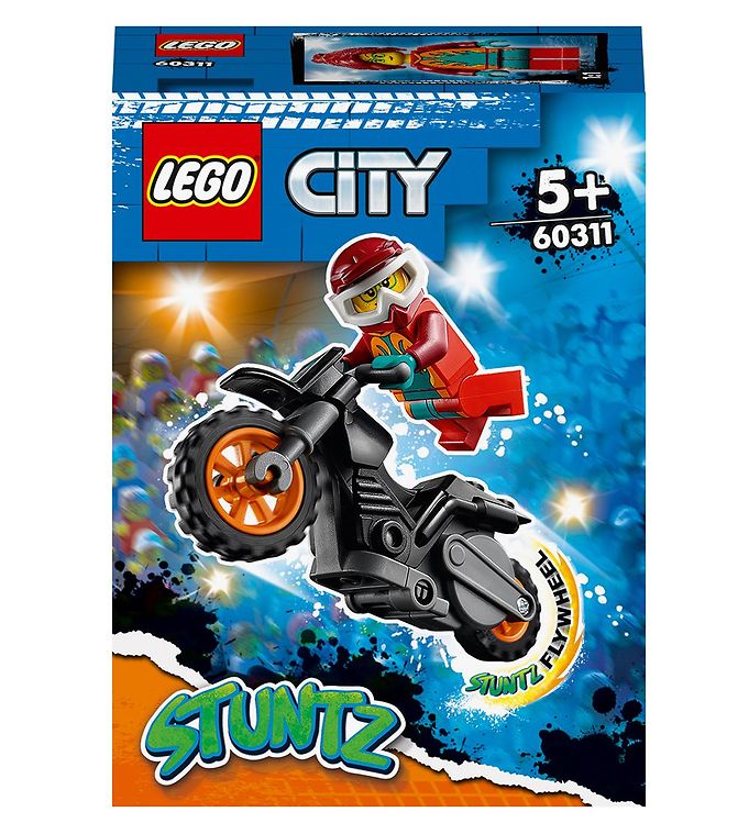 Image of LEGO City Stuntz - Ild-stuntmotorcykel 60311 - 11 Dele - OneSize - LEGO Klodser (248236-2707030)