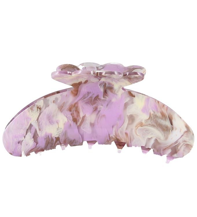 Bows By Stær Hårklemme - 12x5 cm - Agnes - Lilla/Hvid Mix